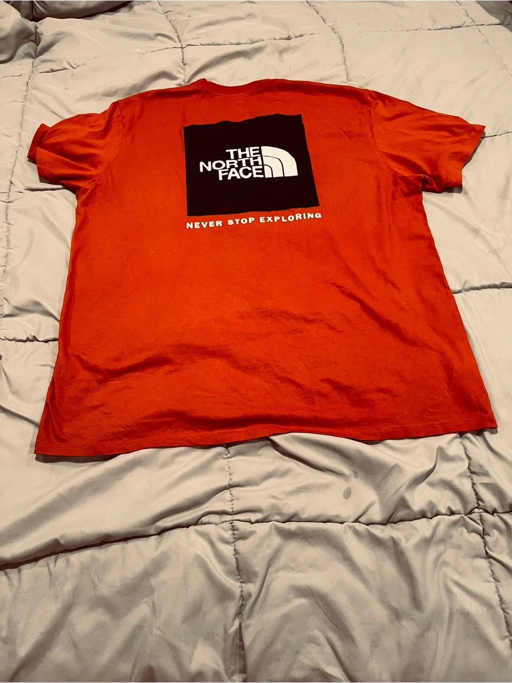 The North Face Men's Orange Short Sleeve Logo Tee XL